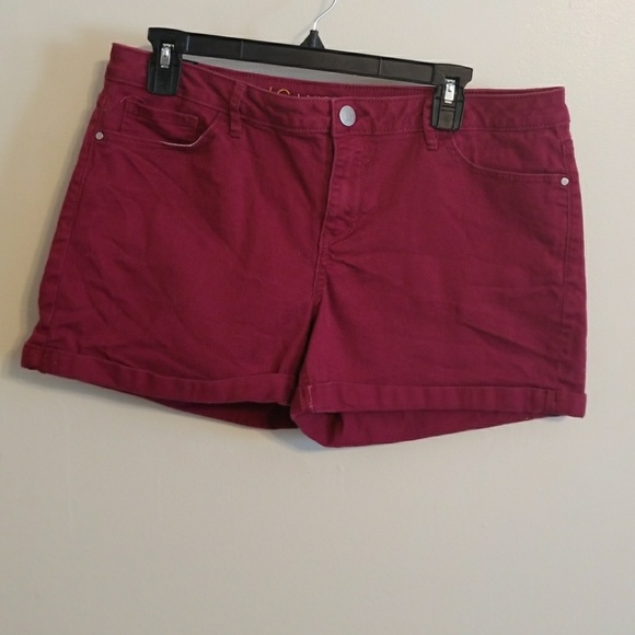 LC Lauren Conrad Pants - Dark Pink Denim Shorts